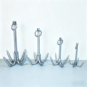 Ancre à cinq/quatre grappins en acier inoxydable robuste, résistante à la corrosion, avec crochet solide pour amarrage côtier de bateaux marins, haute qualité - Product Image 5