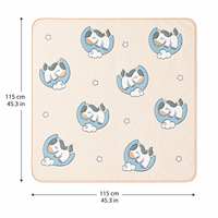 Couette pour enfants à imprimé cheval mignon, 10 couches épaisses en coton matelassé, broderie ours, licorne, lapin, hippopotame, literie de berceau pour nouveau-né, OEM