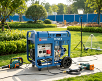 Générateur diesel portable 7 kW, moteur Yuchai, puissance maximale 8 kW, démarrage électrique, monophasé, avec roues