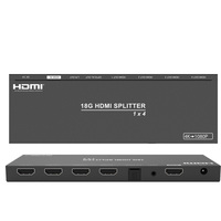 Répartiteur/Extender 1x4 18 Gbit/s 2.0 avec décodage audio et prise en charge 4K pour système domotique et lecteur Blu-ray