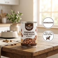 Nourriture humide pour chiens en conserve enrichie en acides gras oméga 3 et 6, 375 g, pour la santé de la peau et du pelage, vente en gros, OEM, approvisionnement en vrac