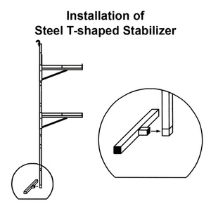 Supports d'étagères en acier de qualité supérieure, d'origine industrielle, accessoires essentiels pour le levage d'étagères en conteneurs - Product Image 6