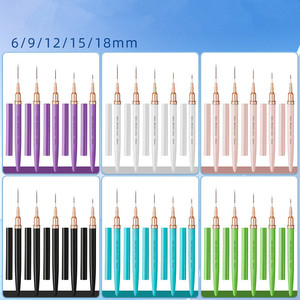 Wholesale 5pcs/<b>set</b> Needle Tube Nail Art Brush Design Liner <b>Set</b> Color Painting Nail Polish Glue Hook Line Brush - Product Image 3