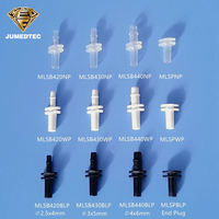 JU pipa tinta plastik 2.4/3/4mm, Slip Barb konektor Luer pria untuk pemasangan mudah, pipa tabung tinta