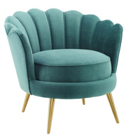 Fauteuil d'appoint moderne en velours vert et rose, design nordique, pour salon, hôtel, hall d'entrée