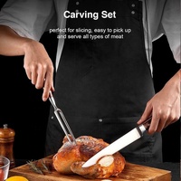 Ensemble de couteaux de cuisine GOODA 16 pièces, acier inoxydable 3Cr13, couteaux à steak, manche en bois Pakka, couteau de chef, Santoku, couteau à pain, certifié CE/LFGB