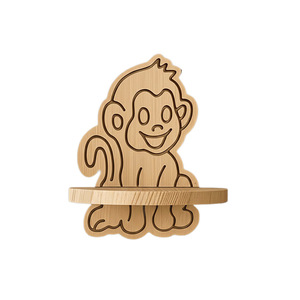 Wooden <b>Wall</b> <b>Mounted</b> Rack Cartoon Rabbit Shape Single Layer Storage <b>Shelf</b> For Easter Decoration - Product Image 5