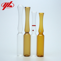 Ampoule en verre médical borosilicate transparent et ambré de 1 ml, 2 ml, 5 ml, 10 ml, 20 ml avec impression sérigraphique pour injection