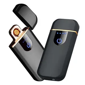 Accendino elettrico intelligente Mini Usb ricaricabile Touch antivento accendino senza fiamma per indicatore di alimentazione sigaretta regali fidanzati