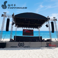 Structure de scène en treillis métallique pour éclairage intérieur, affichage, sonorisation pliable, en aluminium noir, pour sonorisation Line Array et DJ
