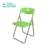 SK-ZDY-C006 chaise pliante blanche robuste de HDPE pour l'option en gros empilable portative d'événements extérieurs