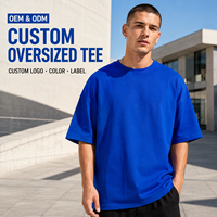 T-shirt en coton uni 280 g/m² à manches courtes, coupe oversize, épaules tombantes, confortable et doux, idéal pour l'été – Vente directe usine
