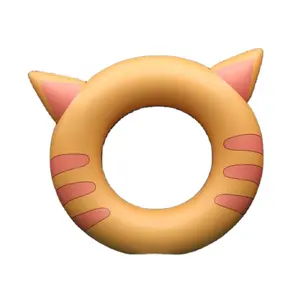 Hongyi Inflatable Cat Shape Swimming Ring Customized Inflatable Water Floating Ring Pool Toys For Swimming Pool