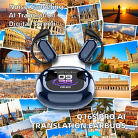Nouveaux écouteurs sans fil intelligents à traduction IA, 144 langues, écran tactile, affichage numérique, batterie, sport, réduction de bruit ENC, IPX5