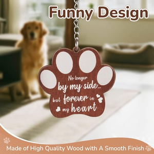 Cornice Portafoto Rotante in Legno a Forma di Zampa per Ricordo di Cani e Gatti Deceduti, Regalo Commemorativo per Animali Domestici, Contiene Foto 10x15 cm - Product Image 4