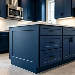 Gabinetes de Cocina Modernos de Madera Shaker Azul Marino, Modelo P4 de Lujo al por Mayor - Product Image 5