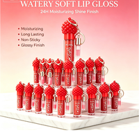 Nouveau Gloss à Lèvres Fruité Brillant Porte-clés Végétalien Hydratant Repulpant à Effet Changeant Marque Privée Cadeau de Noël pour Femme
