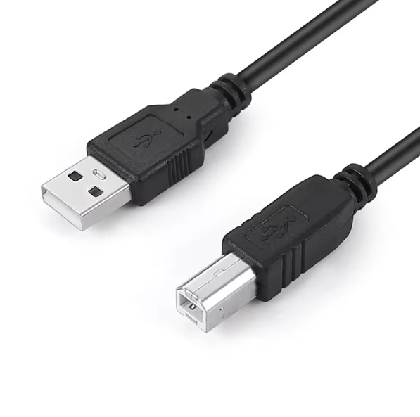 Wavelink High Quality 1.5m USB 2.0 a Male to B Male Cable PVC Jacket Braid Shielding for Printer Scanner Data Transfer Function