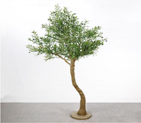 Hochwertige Künstliche Olivenbäume Bodendekoration 150-210cm Olivengrüne Pflanzen Bonsai für Hochzeit Heim Einkaufszentrum Dekoration