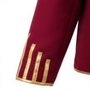 Veste d'uniforme d'hiver pour homme, style hussard, col montant, manches longues, imperméable, coupe-vent, pour performance scénique formelle - Product Image 6