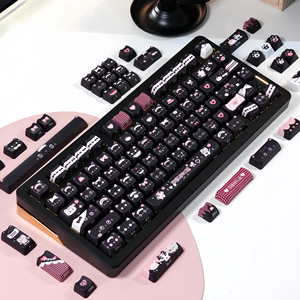 Clavier mécanique MAO Black Pink <span class=keywords><strong>Maid</strong></span> Cat, touches en PBT compatibles avec les commutateurs de clavier mécanique 61/64/68/104/108 - Product Image 1
