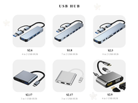 Hub USB con Alimentación Ethernet, Estación de Acoplamiento SD/TF, Lector de Tarjetas Rápido PD, Hub USB OTG para Impresora y Laptop, para Macbook HD Network