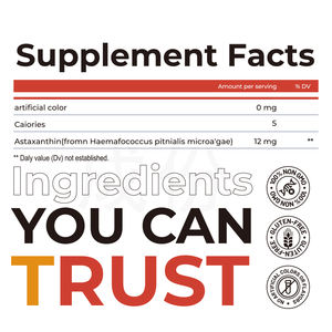 Cápsulas de Astaxantina OEM 120 Softgels, Suplementos de Astaxantina de Alta Qualidade Fabricados em Fábrica - Product Image 3