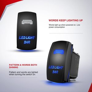 Untuk Kit Kabel 10011W 16AWG-2 Kabel LED Bar 12V On/Off 5-Pin Saklar Rocker Relay Daya Sekring Blade Jeep/Perahu/Truk - Product Image 5