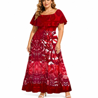 Robes Hawaïennes Superposées Style Gâteau pour Femmes, Vêtements Féminins de Plage, Design Cadeau Mode en Gros, Inspirés de la Samoa et de la Polynésie