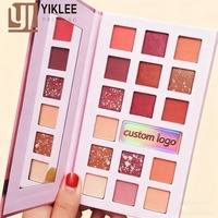 Palette de fards à paupières 16 couleurs avec miroir, boîte de maquillage magnétique vide en papier, rechargeable, personnalisable, palette écologique avec miroir