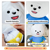 Marioneta de Mano de Conejo de Peluche Personalizada con Dibujos Animados, Color y Logotipo Personalizables, Marioneta Educativa de Peluche para Niños