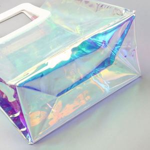Bolsa de Compras Transparente de PVC Holográfico, Tipo Jelly, para Regalos y Compras, Venta al Por Mayor - Product Image 6