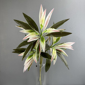 Planta Artificial de Dracaena Realista de 80 cm, <span class=keywords><strong>Hojas</strong></span> de Látex Arcoíris, Planta de Hierro para Decoración de Interiores y Exteriores, <span class=keywords><strong>Precio</strong></span> al por Mayor - Product Image 2