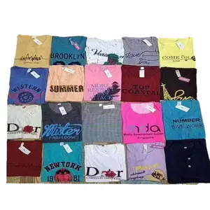 0.88 Dollar Model FYK056 Stock Ready Graphic O-Neck Flexible Women's Girls T-Shirts With 20 Patterns