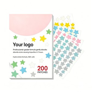 Éclaircissant blanchissant pour les patchs d'acné points d'huile essentielle d'arbre à thé pour les taches Patch d'acné hydrocolloïde coloré en forme d'étoile - Product Image 1