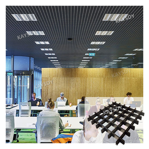 Luxury Timber <strong>Grid</strong> Suspended <strong>Ceiling</strong> <strong>Tiles</strong> Interior 3d Coffered <strong>Grids</strong> Square <strong>Ceiling</strong> for Modern Hotel Decoration - Product Image 5