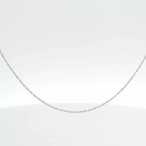 Collier unisexe en platine Pt950 blanc texturé, chaîne fine perlée, style délicat et minimaliste, cadeau de bijoux Longjia Chine - Product Image 1