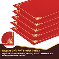 Vente en gros Graduation Award Papier Diplôme Couverture OEM Logo personnalisé Titulaire de certificats debout avec bordure en feuille d'or