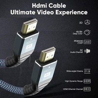 Câble HDMI 4K 60HZ, cordon tressé 3D haute vitesse 2.0 18Gbps-prend en charge le moniteur PS 4/3 HDTV 4K Fire Netflix et plus