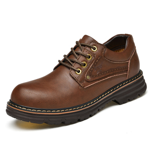 Chaussures de travail pour hommes en cuir véritable à lacets, bout rond, confortables et résistantes, tailles 38-45, bonne qualité, vente en gros - Product Image 6