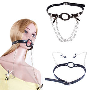 Çiftler kitleri için yetişkin deri zincir fiş yumuşak top Couples açık ağız BDSM BDSM oyuncaklar seks oyuncakları - Product Image 3