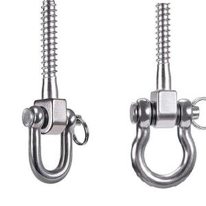 Baja nirkarat D penggantung ayunan Set ayunan pengait tempat tidur gantung kait 125mm untuk tempat tidur gantung ayunan teras cincin senam Yoga - Product Image 1