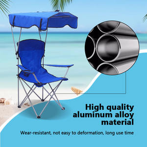 خفيفة الوزن حديقة نزهة شعبية لالتخييم كرسي ريكليني مع مظلة الظل - Product Image 4