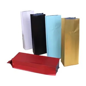 Gedruckt biologisch abbaubare leere aluminium folie kunststoff und folie ausgekleidet kraft papier tee verpackung tasche kaffee verpackung taschen kaffee taschen