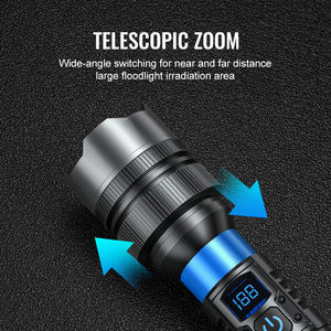 슈퍼 파워 화이트 LED 라이트 전술 손전등 충전식 빛 발광 밝기 방수 ABS 다기능 토치 - Product Image 3