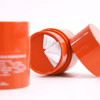 Dernier modèle personnalisé Récipient pour crème démaquillante orange 50g vide en plastique avec couvercle rotatif pour nettoyage en profondeur Pot de baume pour crème démaquillante