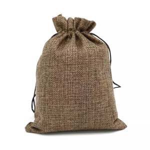 Sac en jute biologique pour riz 500g, sac en toile de jute, logo personnalisé imprimé, sac en toile de jute rose, recyclable, sac à cordon pour aliments, épicerie, cadeau - Product Image 4