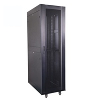 Baies de serveur de centre de données 19 pouces 42U/45U avec portes avant/arrière ventilées, panneaux latéraux séparés, protection IP20, charge statique de 1500 kg