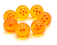 4 tailles d'étoiles de haute qualité Anime DBZ Acrylic Crystal Star ball Resin Crafts 7pcs dans une boîte cadeau