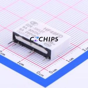 HF49FD-024-1H12T Power Relay SIP,5x20mm Relay 24V 1 Normally Open: 1A (SPST-Normally Open)::: 4 5A-30VDC/5A-250VAC - Product Image 1